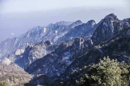 青山摄影照片_尧山山峰自然风光摄影图