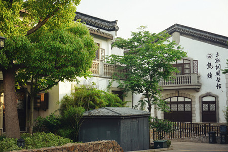 中式建筑风景摄影照片_江南园林摄影图