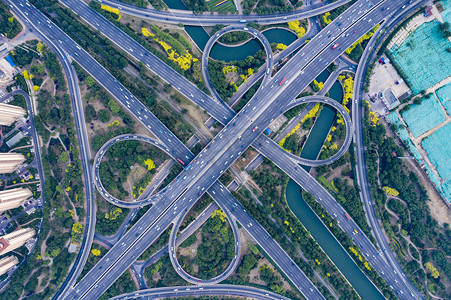 天津快速路立交桥摄影图