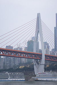 重庆建筑地标摄影照片_重庆东水门长江大桥摄影图