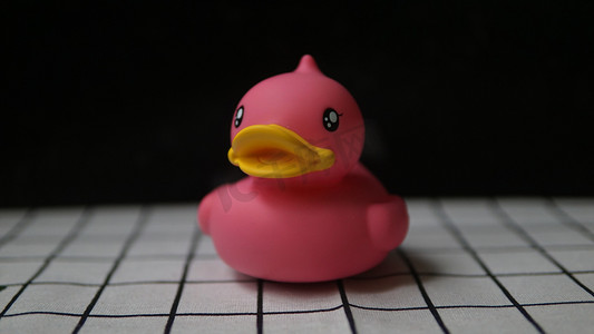 仿真小动物之粉色的小鸭子摄影图