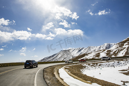 山摄影照片_景区雪和山摄影图