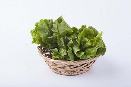 一篮新鲜蔬菜生菜摄影图配图