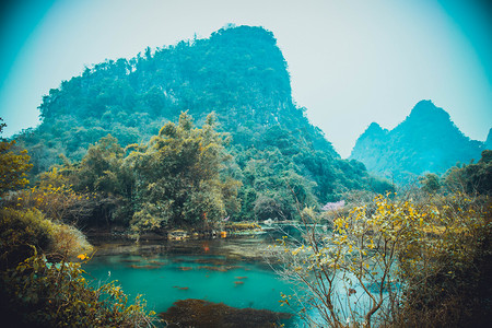 绿水青山摄影照片_桂林山水甲天下摄影图