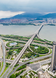 城市夜景大气立交桥图摄影图