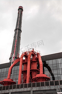 工业风烟囱管道摄影图