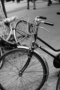 自行车车头摄影图