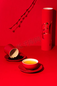 清新过年茶艺摄影图