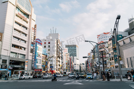 东京旅游摄影照片_日本城市街道现代建筑摄影图