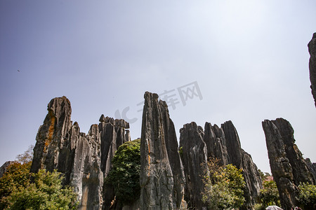 云南石林山脉自然风景摄影图