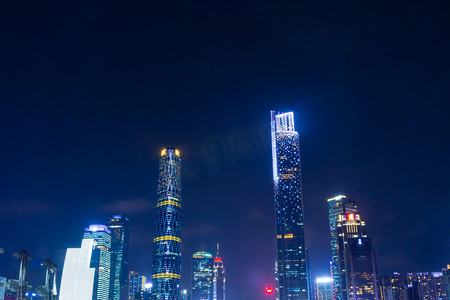 高楼城市夜景摄影图