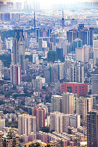 广州城市建筑图摄影照片_俯瞰繁华的广州城市摄影图