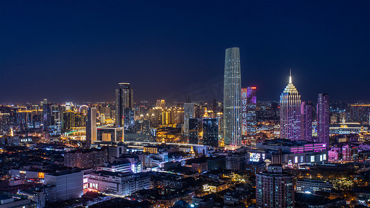 城市建筑摄影照片_北京城市夜景摄影图