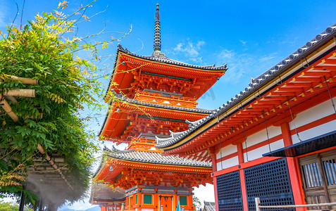 日本京都清水寺摄影图