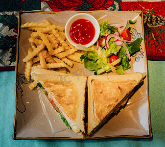 三明治西餐食物摄影图