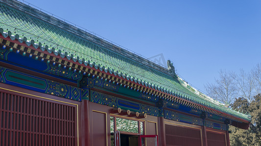 北京皇家祭祀祈福场所天坛城楼摄影图
