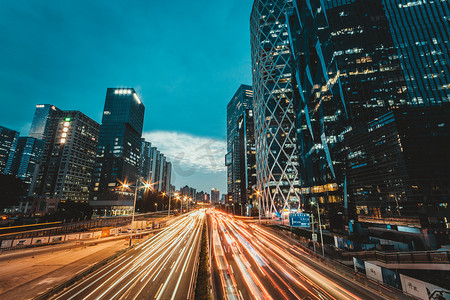 东莞城区夜景摄影照片_深圳城市夜景摄影图