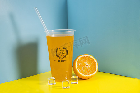 橙汁摄影图