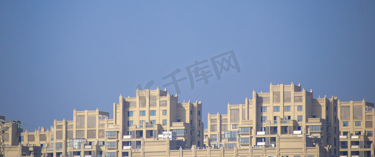 城市房屋远景横版背景图正面摄影图配图高清摄影大图 千库网