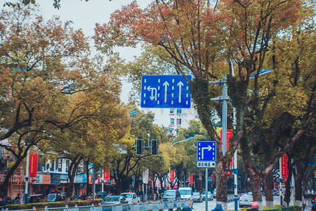 桂林城市马路街道摄影图