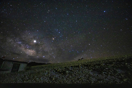 夜空星空摄影图