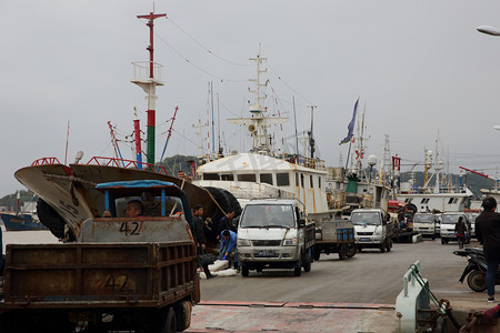 码头海鲜市场摄影图