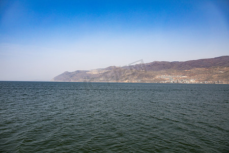 自然风景海景海岸线海水摄影图