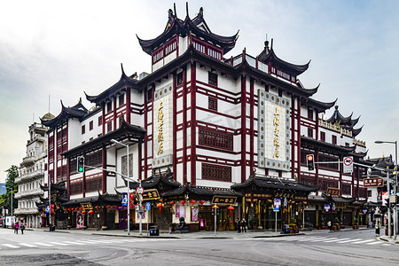 中式宣传摄影照片_上海老饭店摄影图