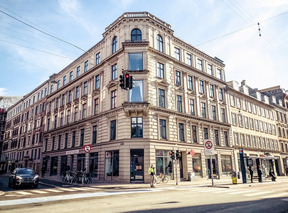 欧式符合摄影照片_哥本哈根复古欧式建筑摄影图