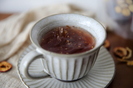 养生茶花茶山楂茶桂花茶摄影图