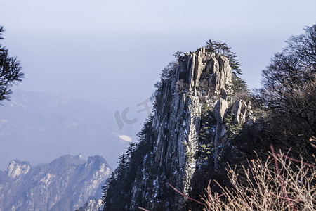 尧山山峰自然风光摄影图