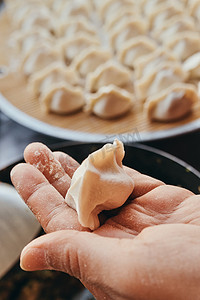 饺子美食摄影照片_特色手工面食饺子