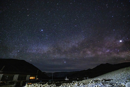 夜空星空摄影图