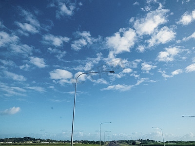 澳洲大自然蓝天白云自然风景摄影图