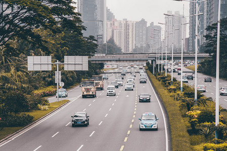 深圳道路交通运输摄影图