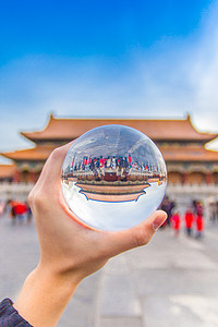 故宫博物院水晶球创意摄影