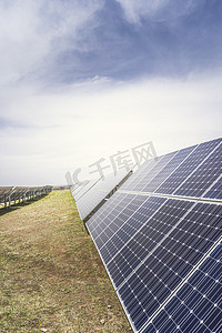 太阳能发电基础建设摄影图