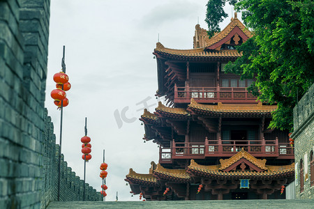 肇庆市高要区摄影照片_肇庆古城墙披楼阁摄影图