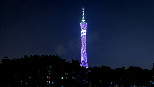 广州塔旅游摄影照片_广州塔夜景摄影图