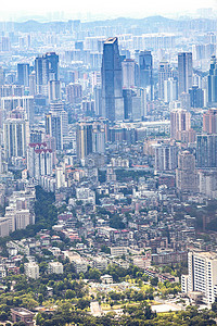 俯瞰繁华广州城市建筑摄影图