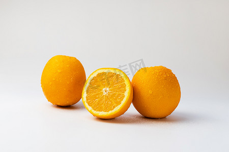 新鲜脐橙摄影照片_甜橙摄影图