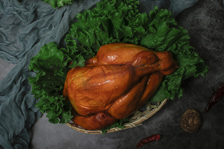 碳烤鸡胗串摄影照片_美食烧鸡摄影图