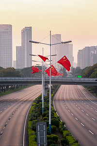 城市道路风光摄影图