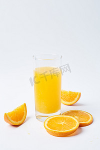水果橙汁摄影图