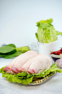 餐饮食材猪脚摄影图
