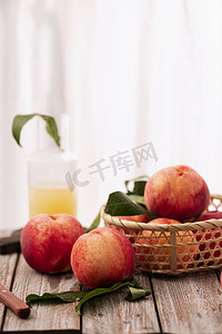 桃子水果摄影图