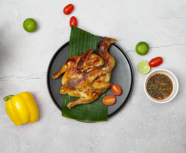 泰国菜烧鸡摄影图