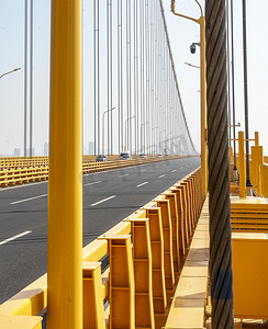 武汉桥梁 长江双层公路桥摄影图 
