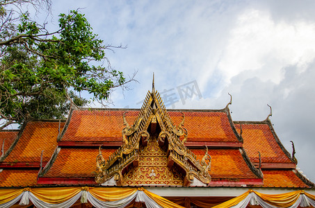 泰国flag摄影照片_泰国寺庙建筑摄影图