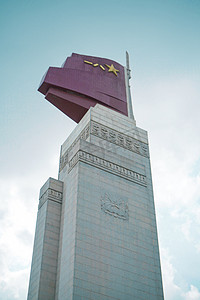 八一广场 人民英雄纪念碑 标志建筑摄影图